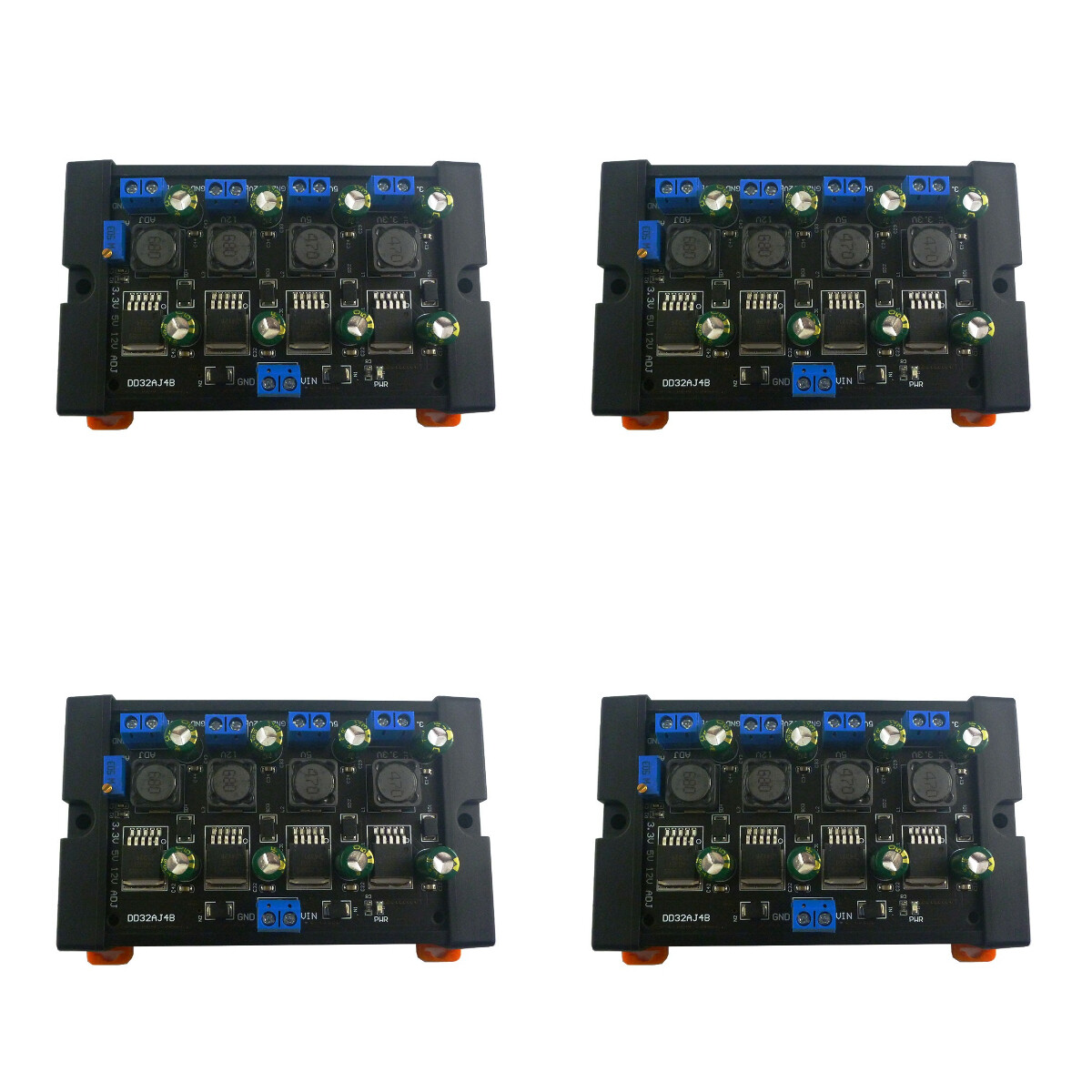 4CH 3A 3.3V 5V 12V ADJ DC DC Buck Converter Module  Power Supply with DIN Rail