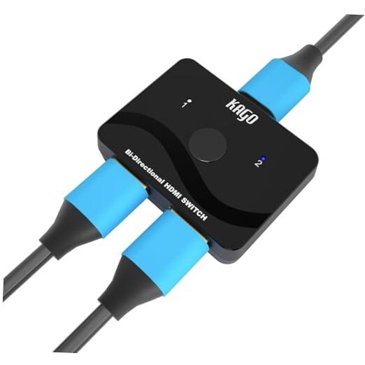 HDMI Switch 2 in 1 Out,HDMI Splitter 1 in 2 Out,Bi-Directional 4k@60hz 2 ports