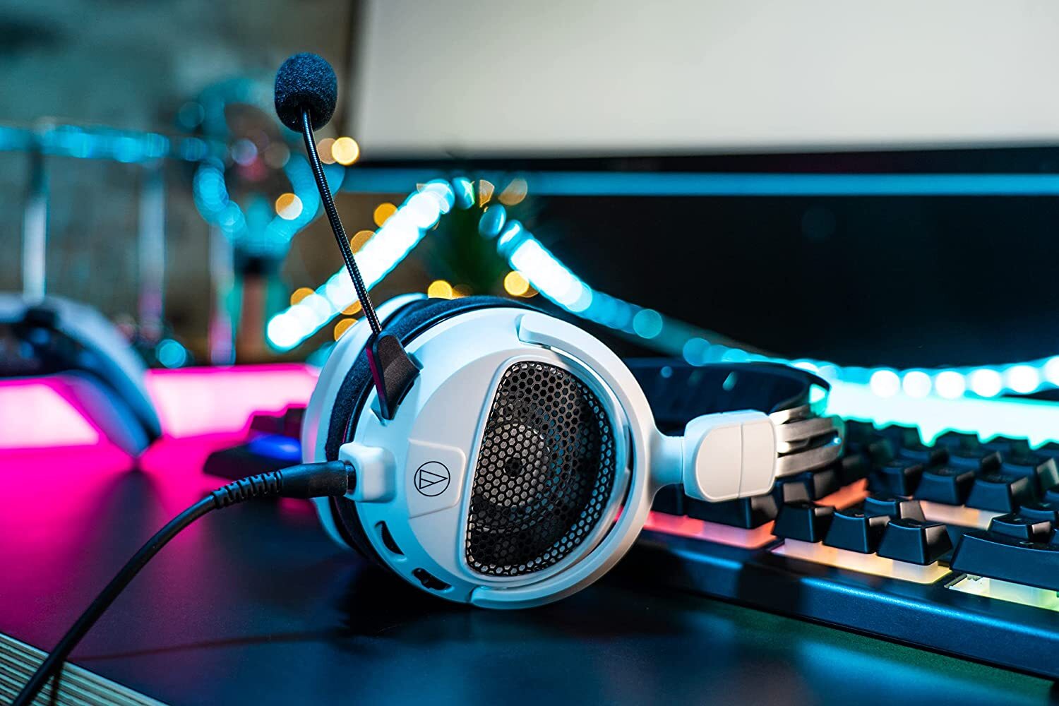 Audio-Technica Open-Back Wired Gaming Headset - White