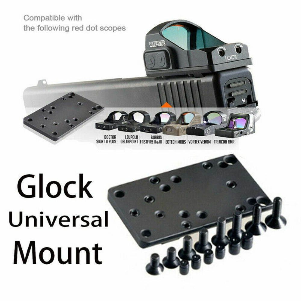 For Glock Universal Optic Mount Red Dot Sight Pistol Rear Sight Plate Base Mount