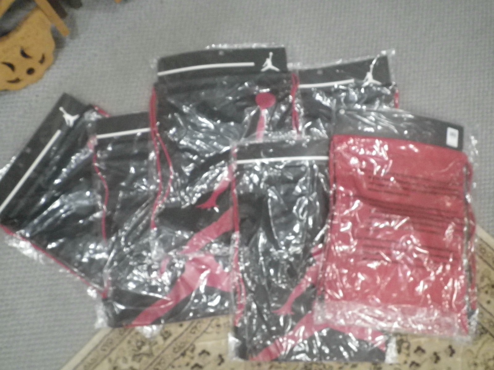 LOT of seven (7) Michael Jordan Gym Bags  - Jumpman23.com - Brand New Red Black