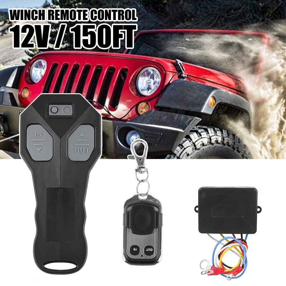 12V ATV SUV UTV Wireless Winch Remote & Receiver Control Kit Switch Handset