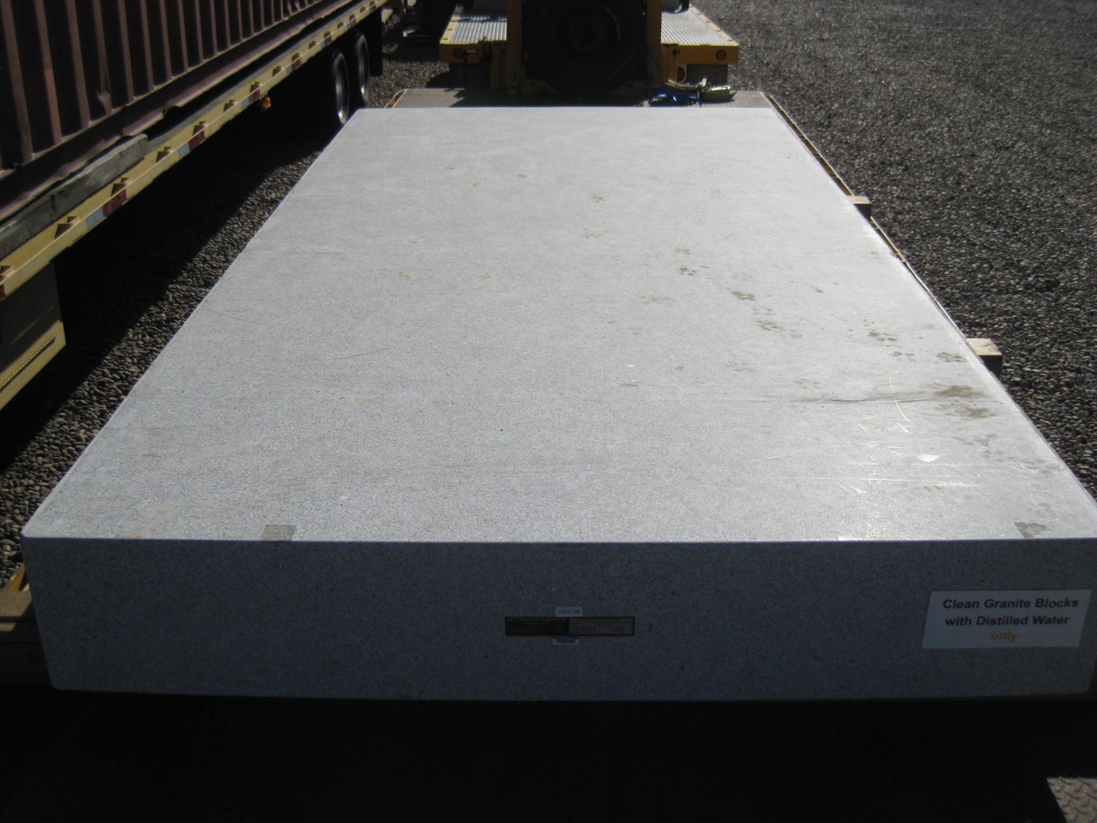 Granite surface plate 6' x 12' x 12.5"