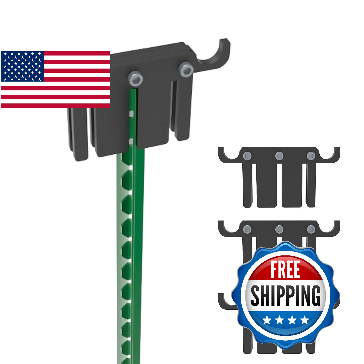 BLANCOHABIL (4-Packs T-Post Target Hanger, Can Hang Steel Targets for Shooting,