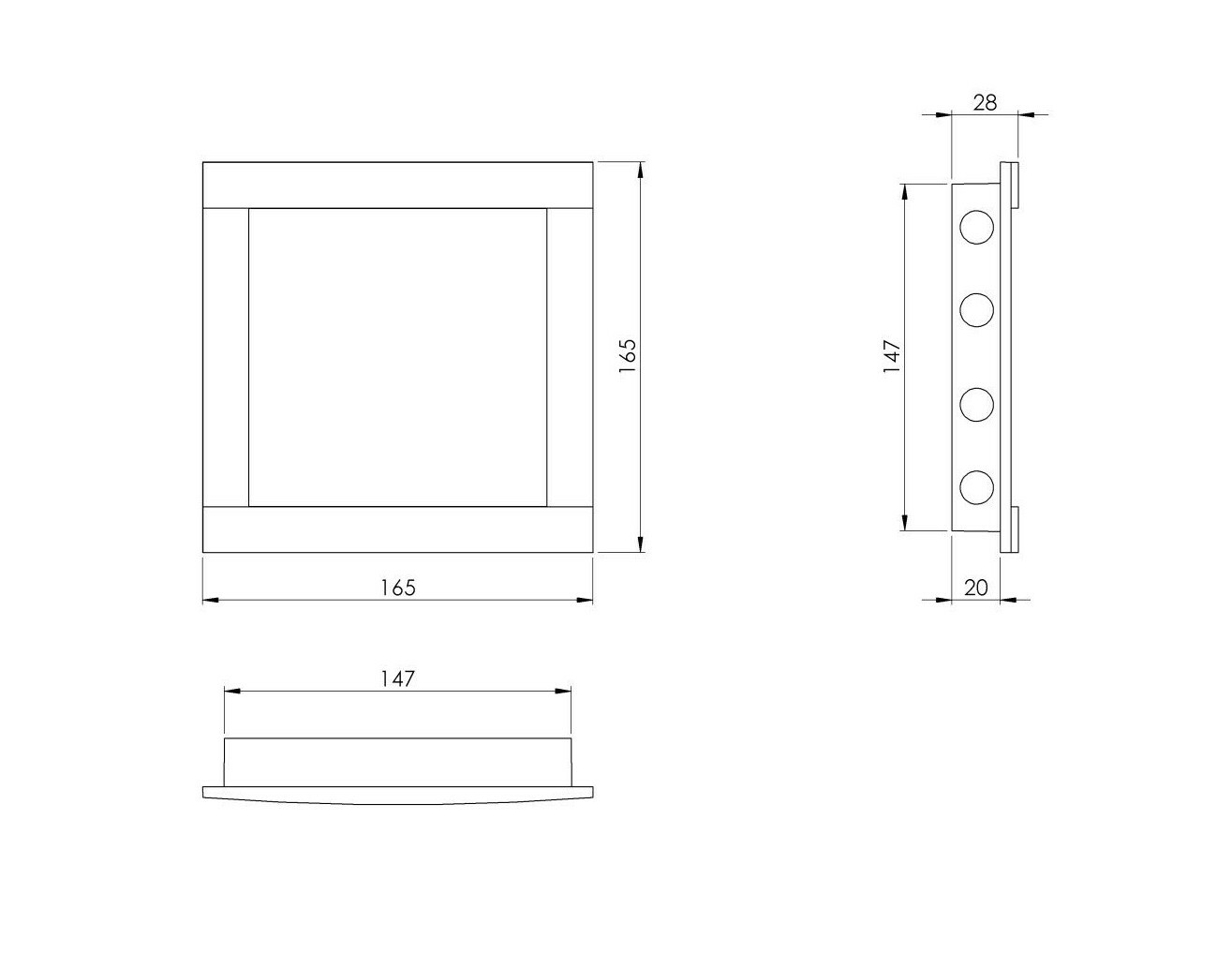 Anthracite Access Panel 150mm x ABS Plastic Flam Door Inspections