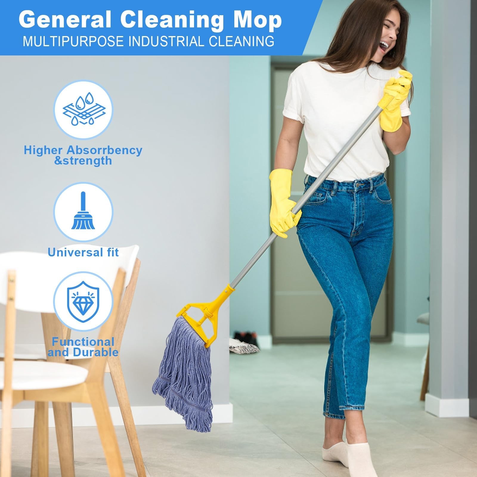 Heavy Mop Replace Head Cotton Ring-Shaped Replacement Reusable Mop Head