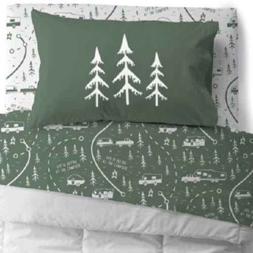 Camco Green Map Bed Sheets Bunk #53477