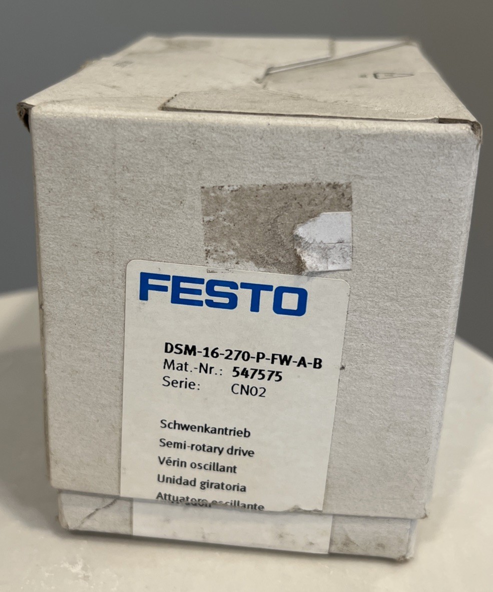 Festo Semi - Rotary Drive P/N DSM-16-270-P-FW-A-B 547575 New Open Box