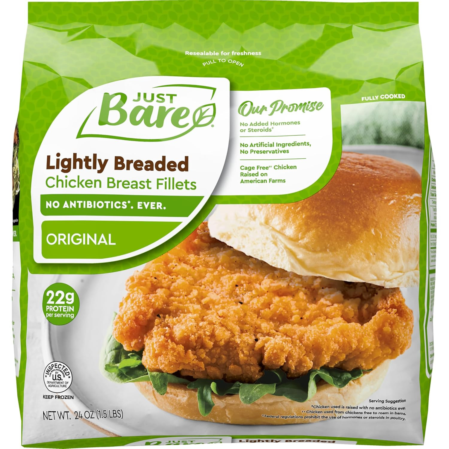 ® Chicken Lightly Breaded Chicken Breast Fillets| Fully Cooked | 16 G Protein |