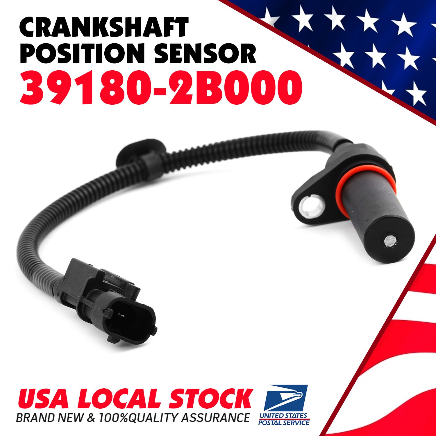 New 39180-2B000 Crankshaft Position Sensor for 2014-2022 Kia Forte High Quality