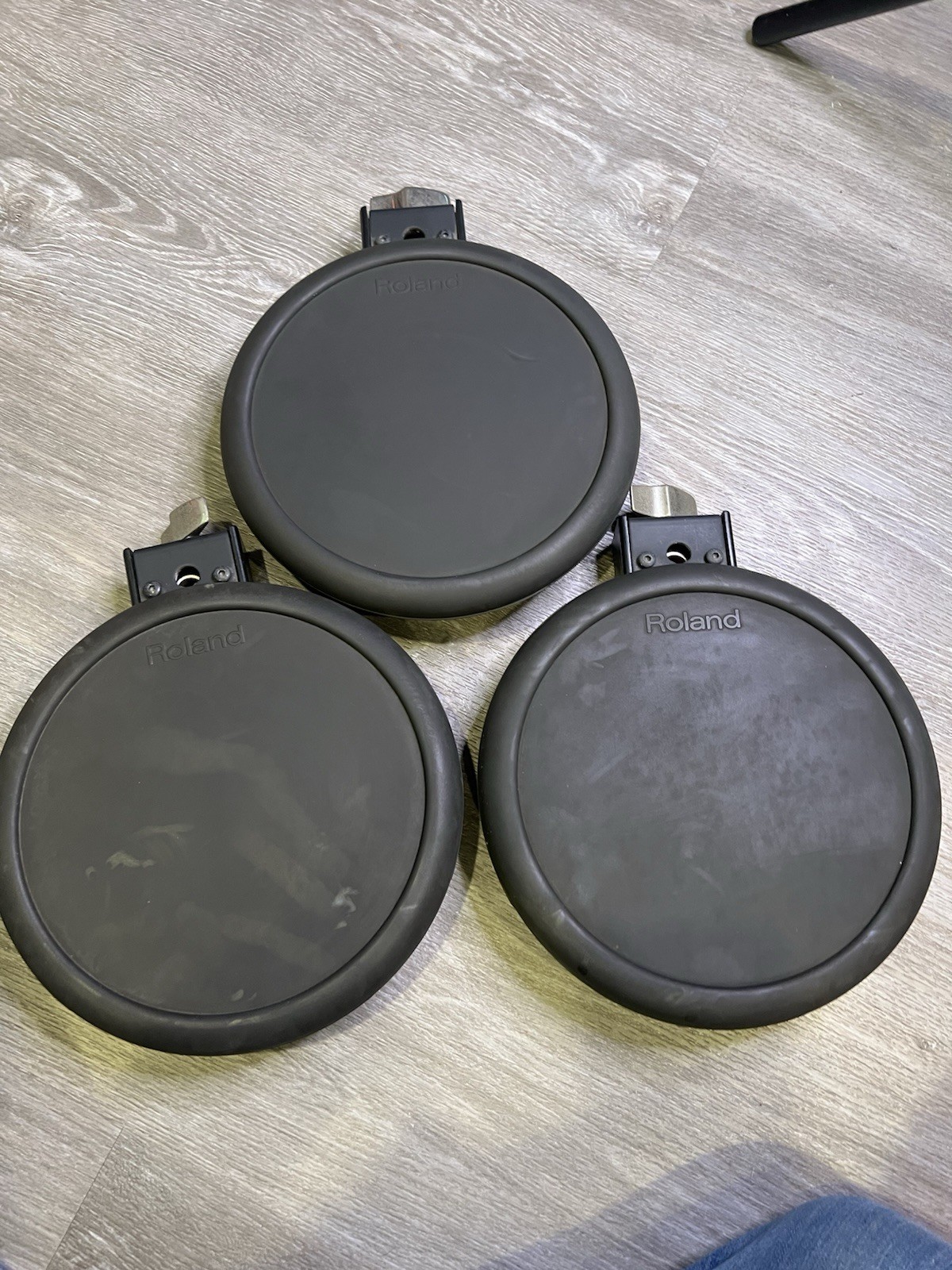 Roland 3 Pack - (3x) PD-8A Single Zone Pad W/ Clamps & L Rods