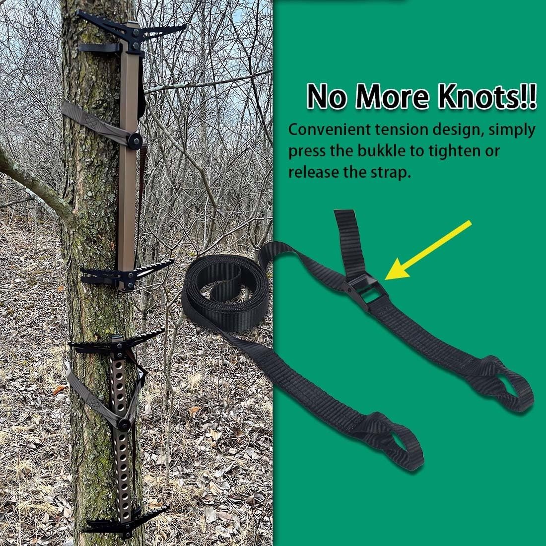 Climbing Stick Straps for Tree Stand - Quick, Easy Install, Replacement Accessor