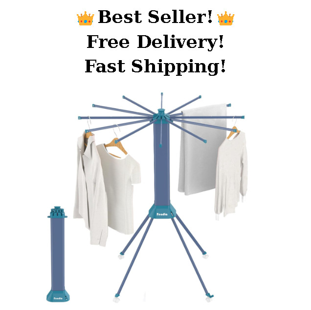 Octopus Clothes Drying Rack 4-Leg Foldable Space Saving Indoor Outdoor Laundry
