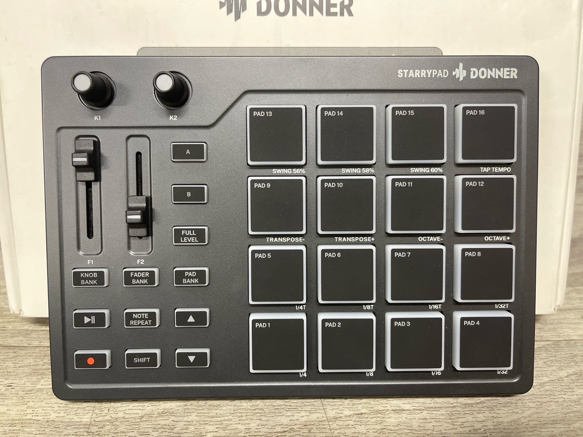 Donner StarryPad RGB MIDI Pad Controller For Music Production (A1D028350)