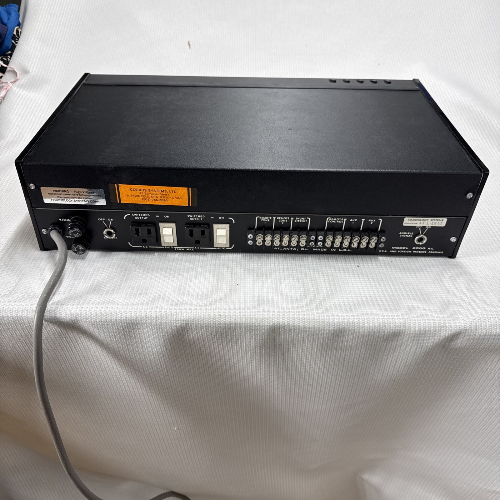 Technology Systems Corp Sonar Scan - Model 2000 XL *** Parts Only