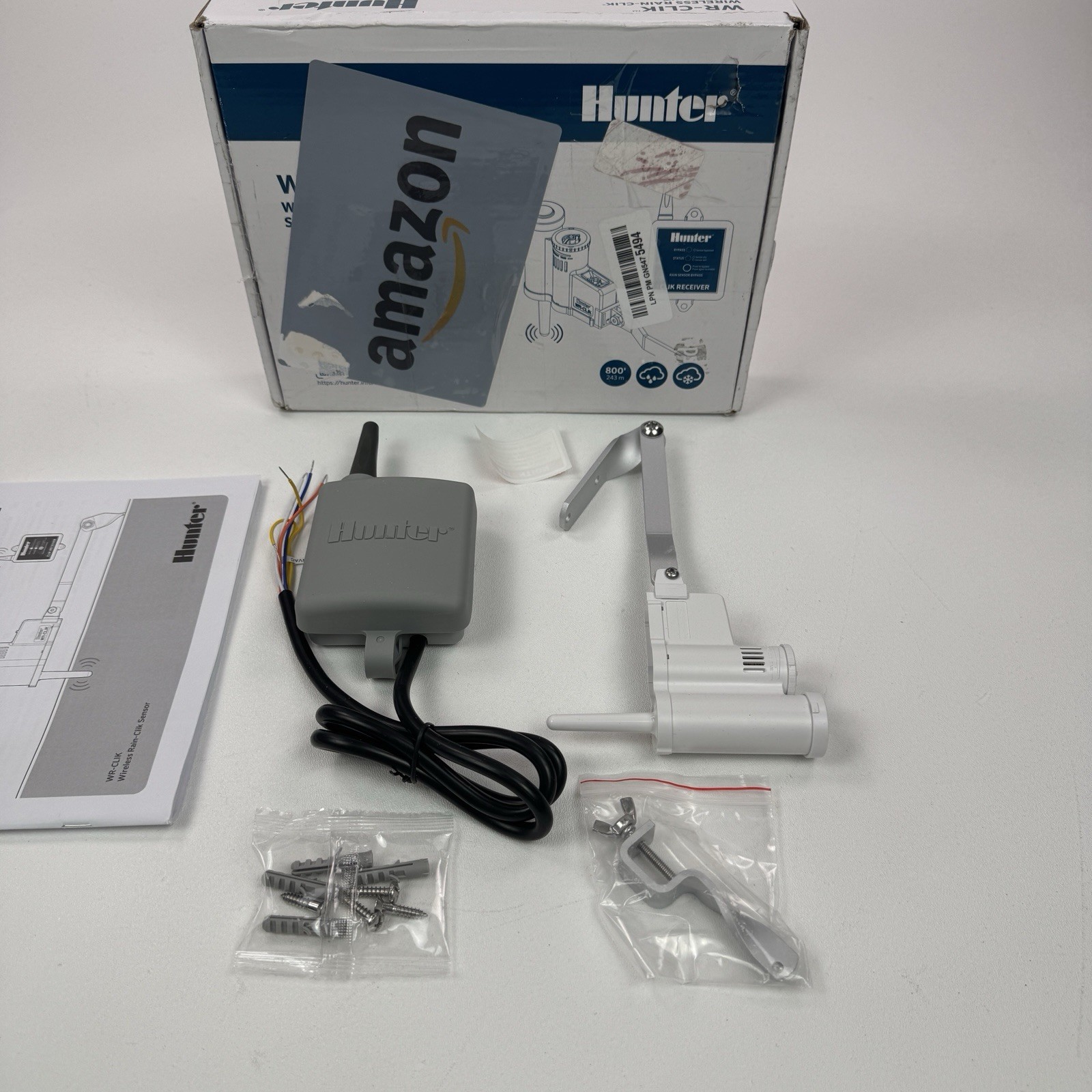 Hunter Rain Clik WRCLIK Wireless Rain Sensor with Freeze Shutoff, Automatic