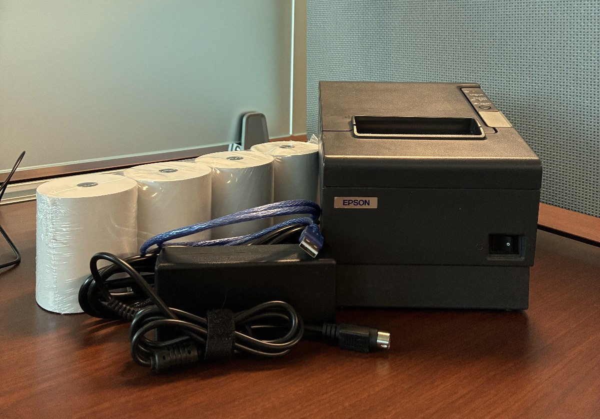 Epson TM-T88IV M129H Thermal POS Receipt Printer w/ Power Adapter & Tape!!