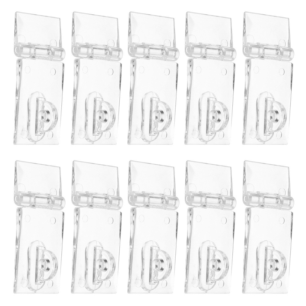 10 Sets Acrylic Lock Hasp Hinge for Cabinet Latch Accessory Hasps