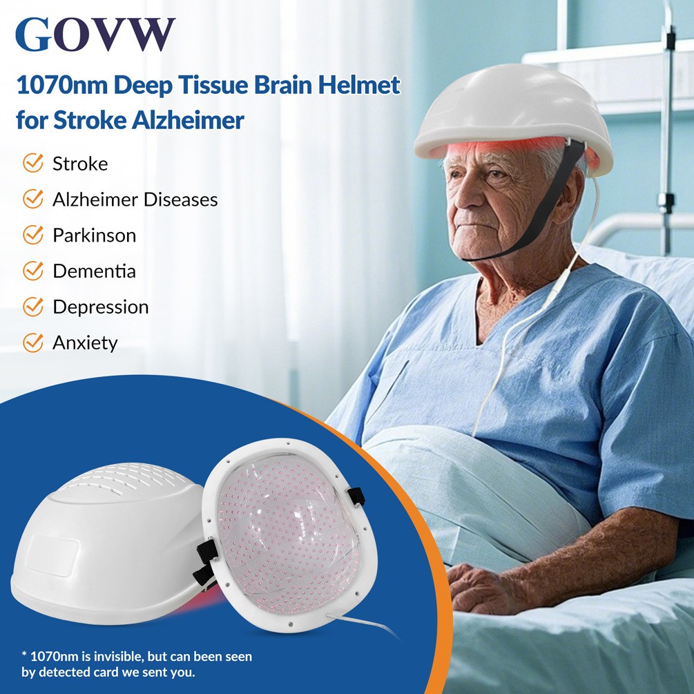 1070nm Parkinson Disease Treatment Helmet Brain Photobiomodulation Therapy PTSD