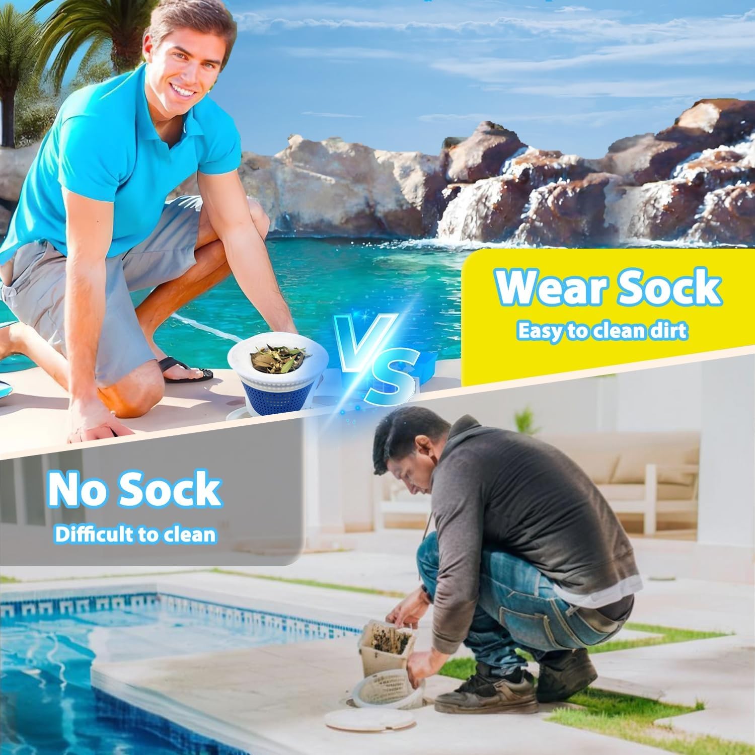 Pool Skimmer Socks, 40 Pack Fliter Socks Swimming 40