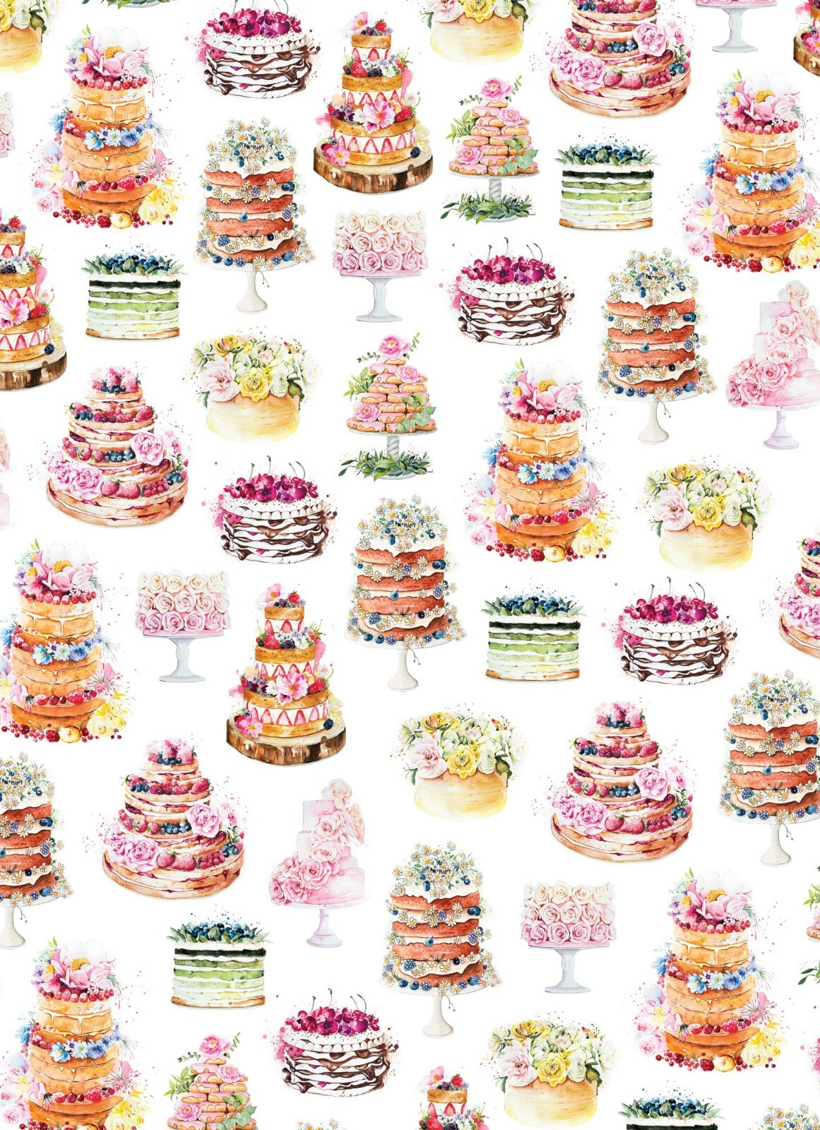 MAISON LORRAIN, "Gâteaux de Fantaisie" French Cotton Kitchen / Tea Towel, New