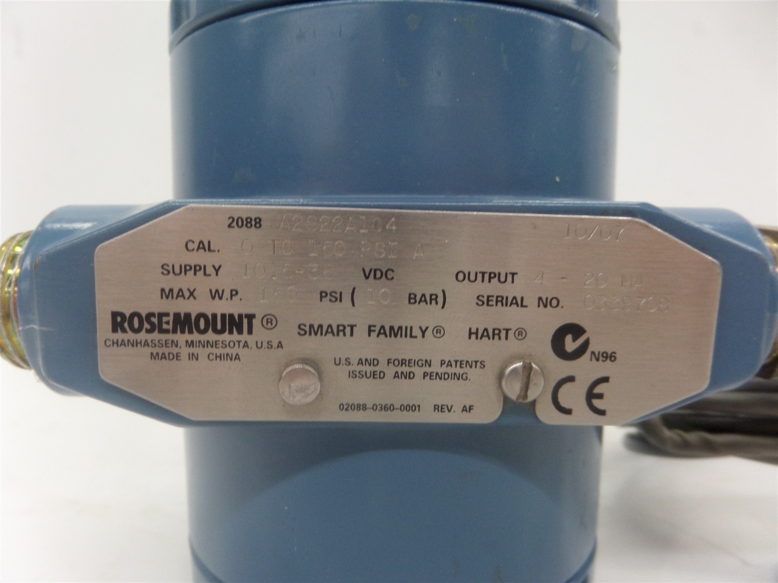 Rosemount A2S22A104 Pressure Transmitter