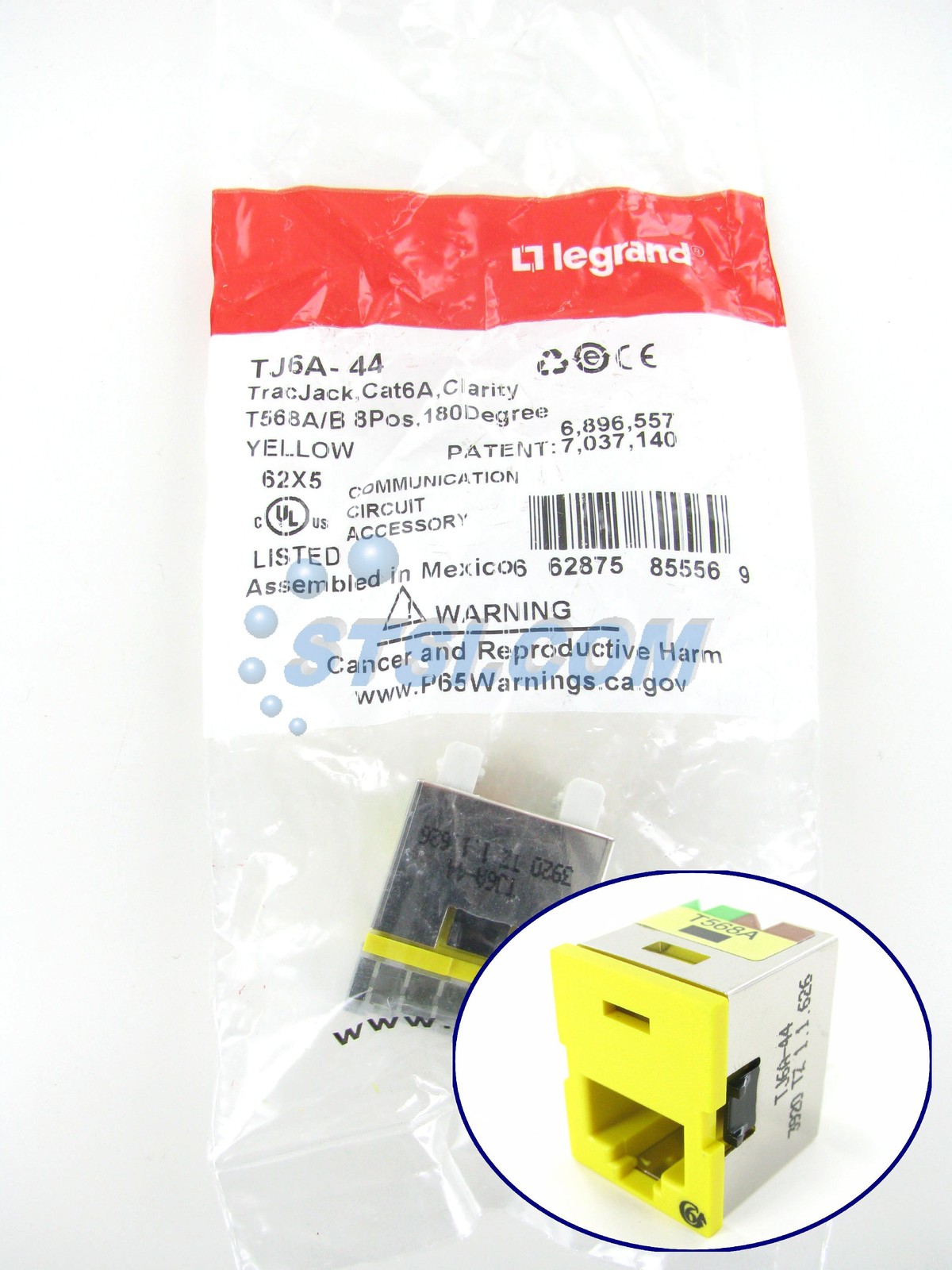 Ortronics OR-TJ6A-44 TracJack Cat6a Jack Dark Yellow ~STSI