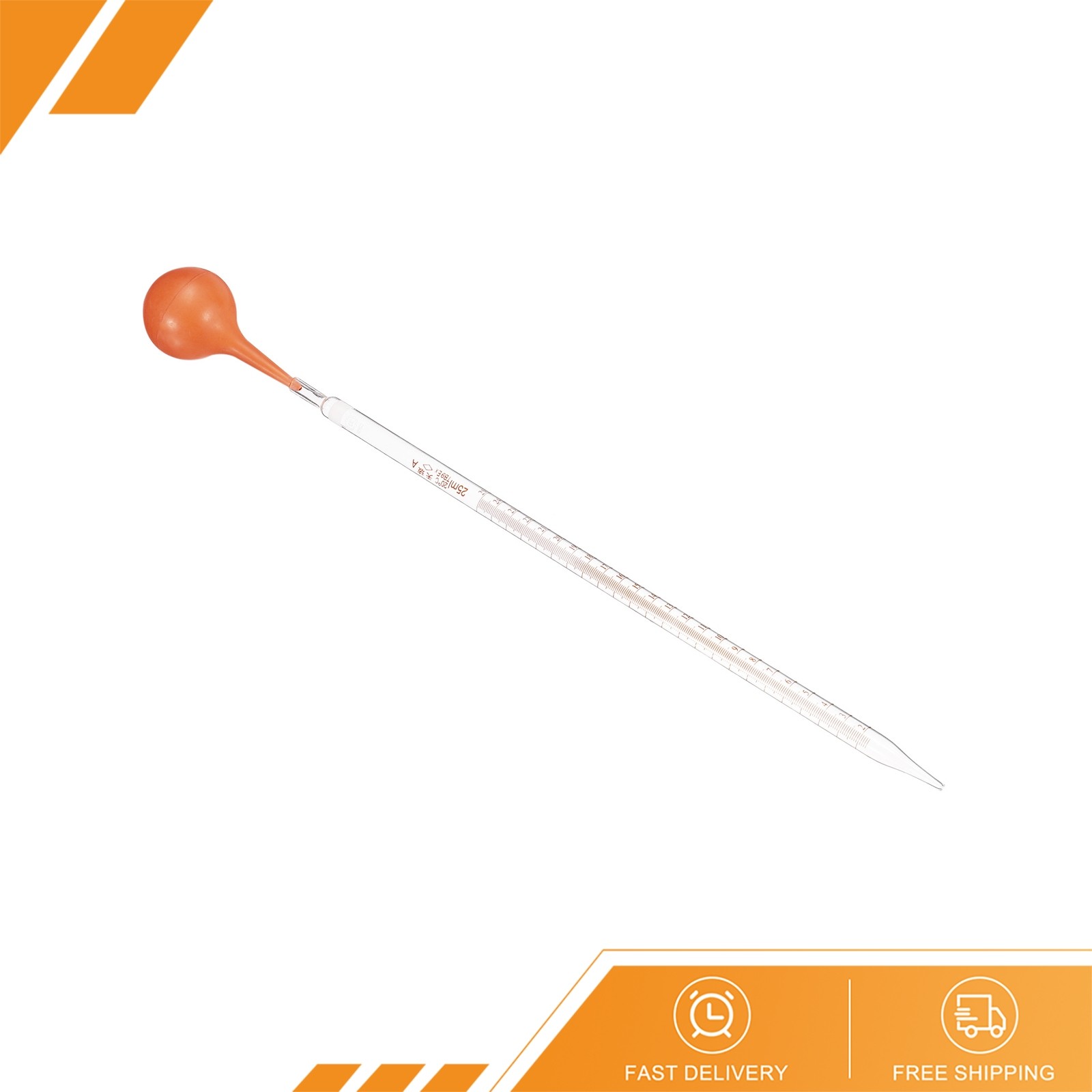 Graduated Dropper Pipettes Kit 25ml Borosilicate Glass Rubber Squeeze Bulb Clear