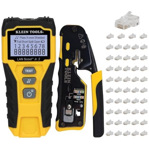 Network Cable Tester Kit LAN Scout Jr 2 Pass Thru Plugs