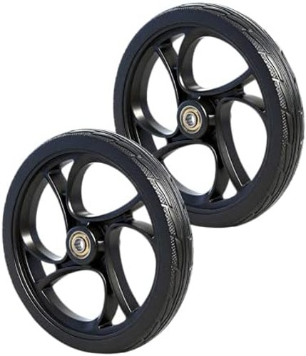 BlessReach 2PCS 8 Inch Walker Wheel, 5/16" (8 mm) Bearing Solid Replacement W...