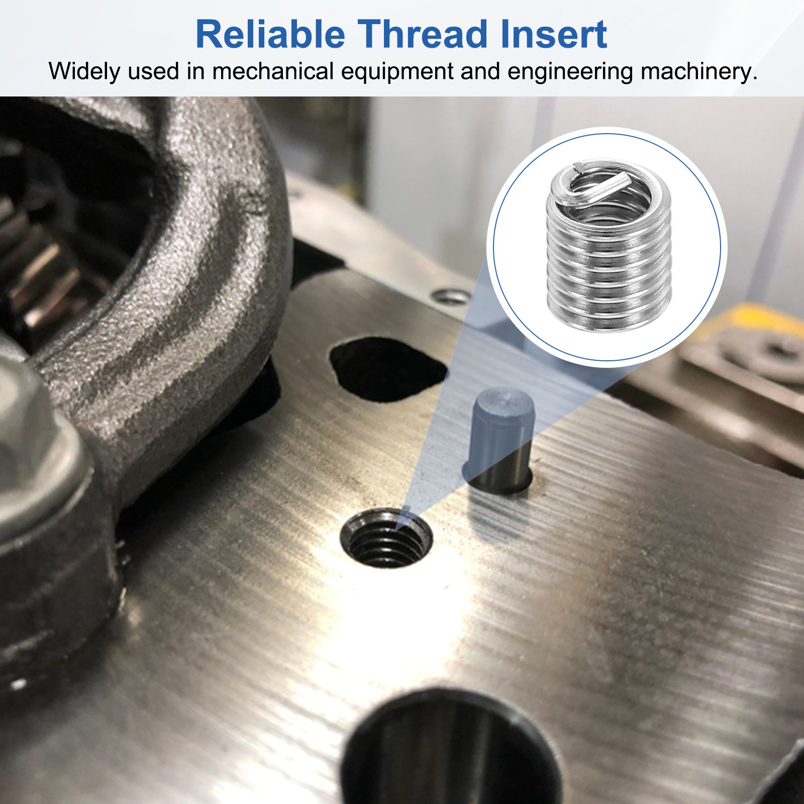 20pcs Wire Thread Inserts 10#-24 UNC 2D 9.6mm Helical Threaded Sleeve