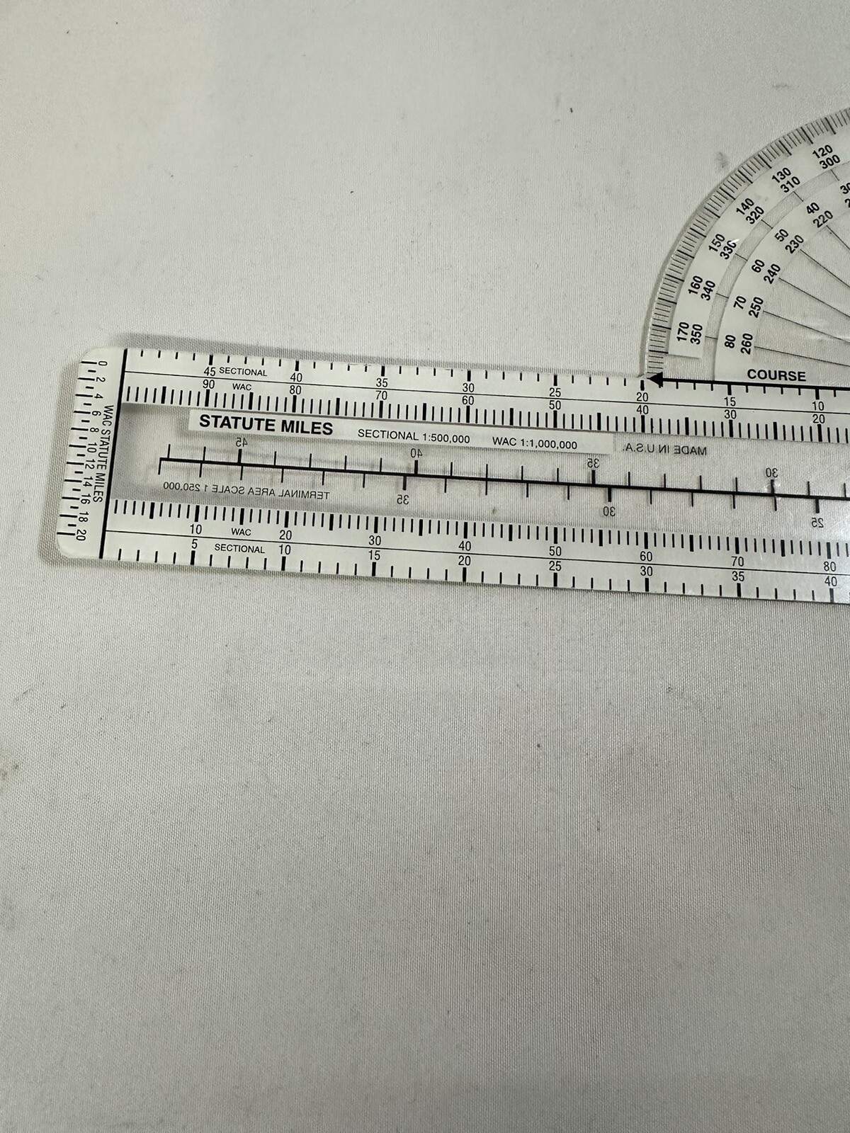ASA CP-1LX Plotter Airplane Navigational Tool Lexan