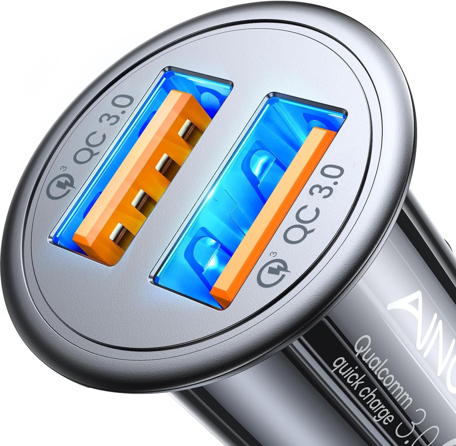 AINOPE USB Car Charger [Dual QC3.0 Port] 36W/6A [All Metal] Fast Car Charger