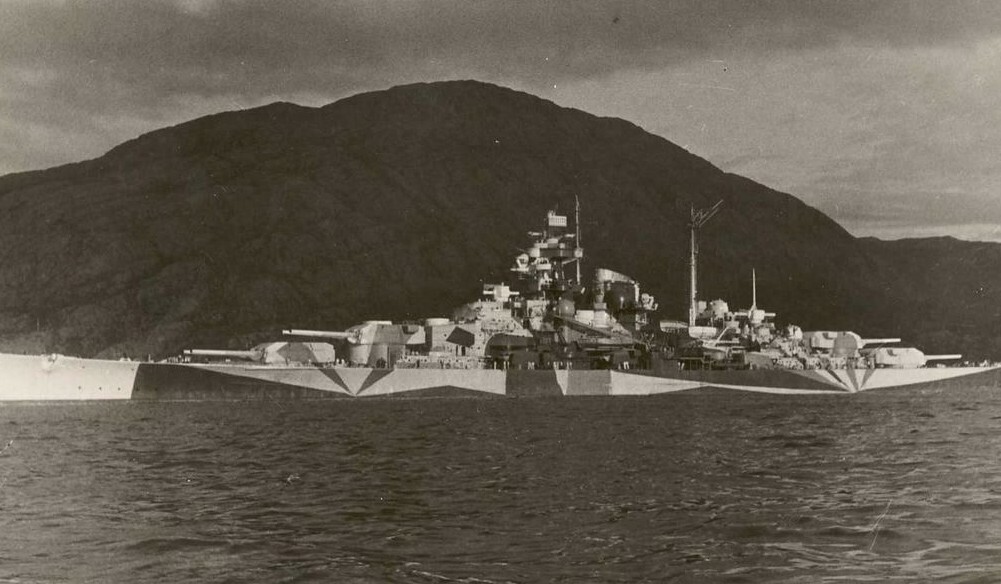 WW II - Photo --  German  Battleship Tirpitz..