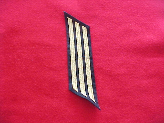 US Navy - CPO Hashmarks - Male - set of 3 (12 years) - Gold Embroidered - 7"