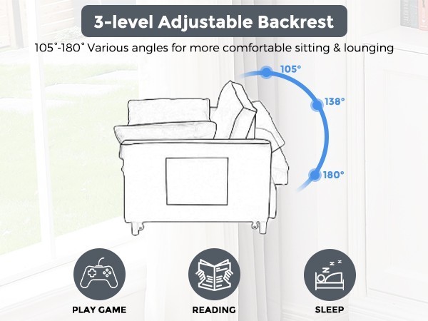 Convertible Sleeper Sofa Bed Velvet Loveseat with Pull Out Bed Futon Sofa Couch