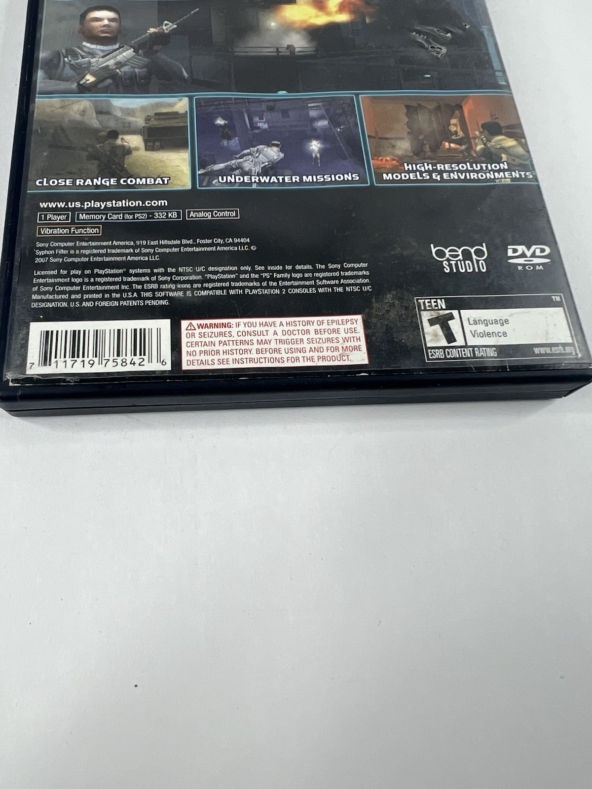 Syphon Filter Logan's Shadow - Sony PS2 - CASE & MANUAL ONLY (NO GAME)