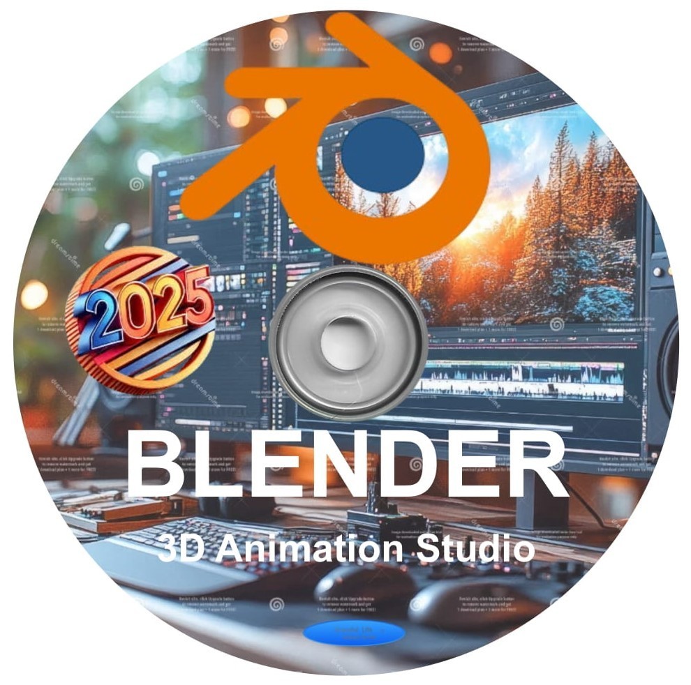 Blender 2025 ~ 3D Modeling & Animation Creation Studio Software ~ Windows CD