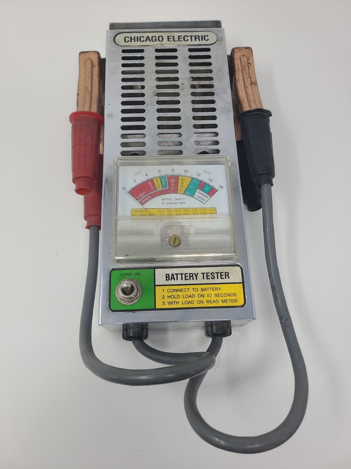 Chicago Electric 12 Volt Battery Tester And Charging System Tester