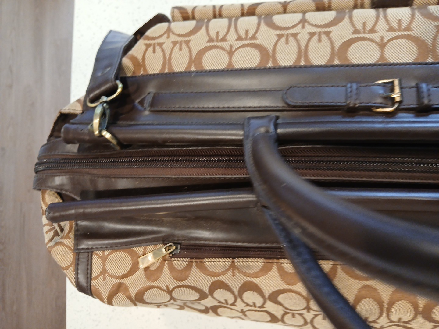 GG MONOGRAM IMMITATION LARGE DUFFLE HIGH QUALITY LEATHER & CANVAS UNISEX