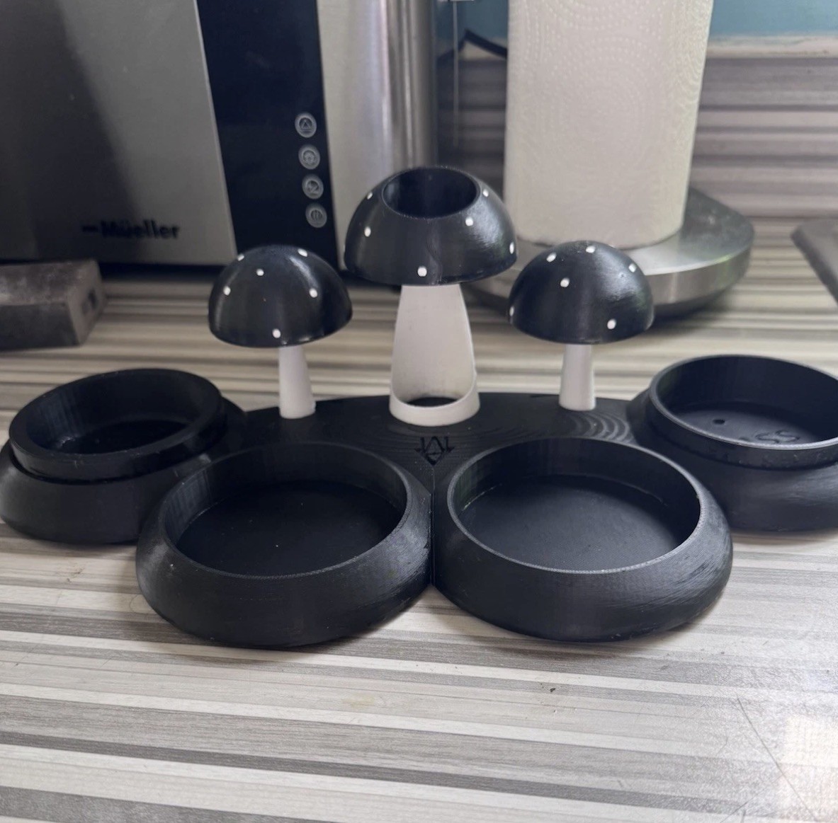 Everyday Dose Quad Vessel, Frother, And Cup Holder By Handy Andy Coffee Station