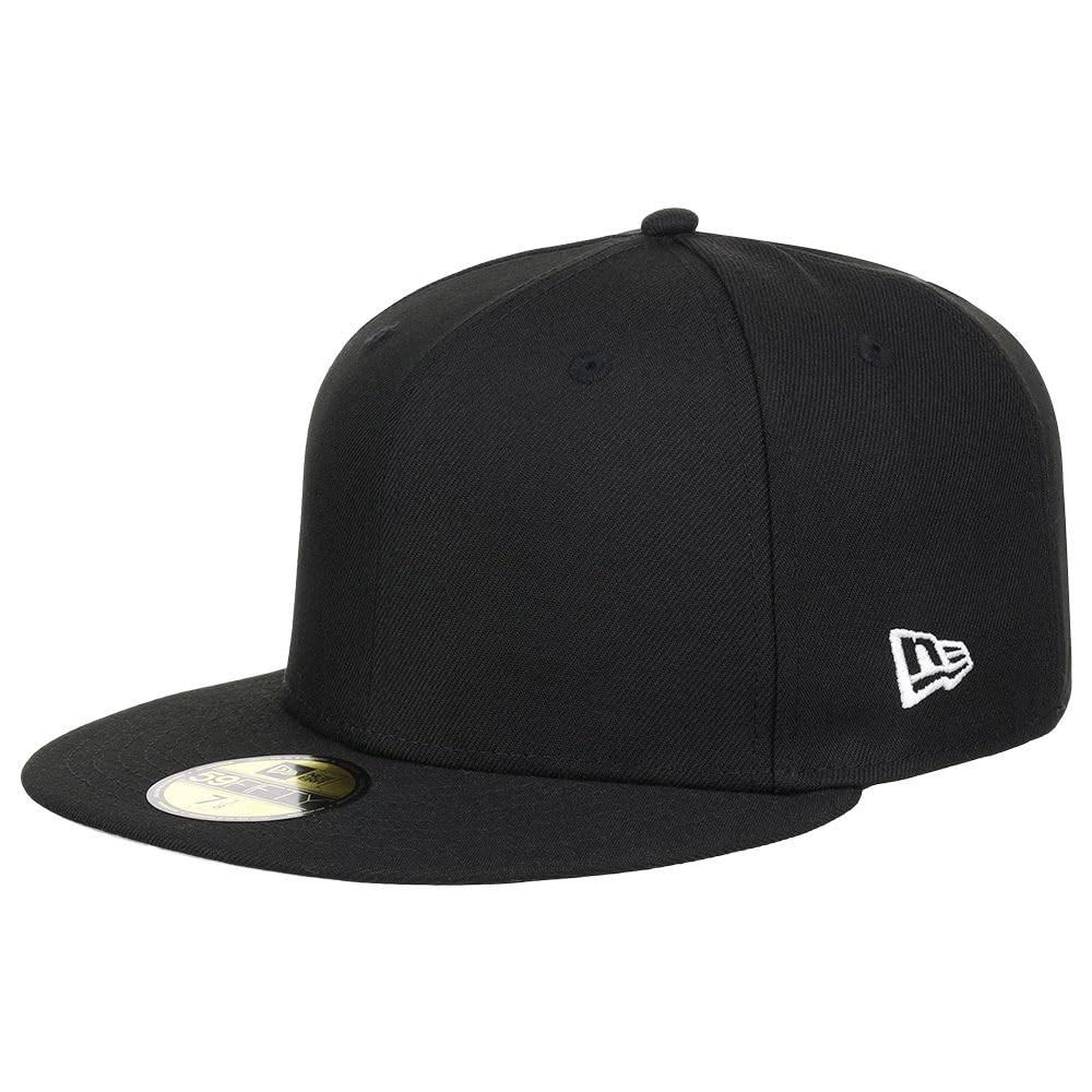 New Era Blank Custom 59FIFTY Fitted Cap (7 1/2, 7 Black/Grey Uv