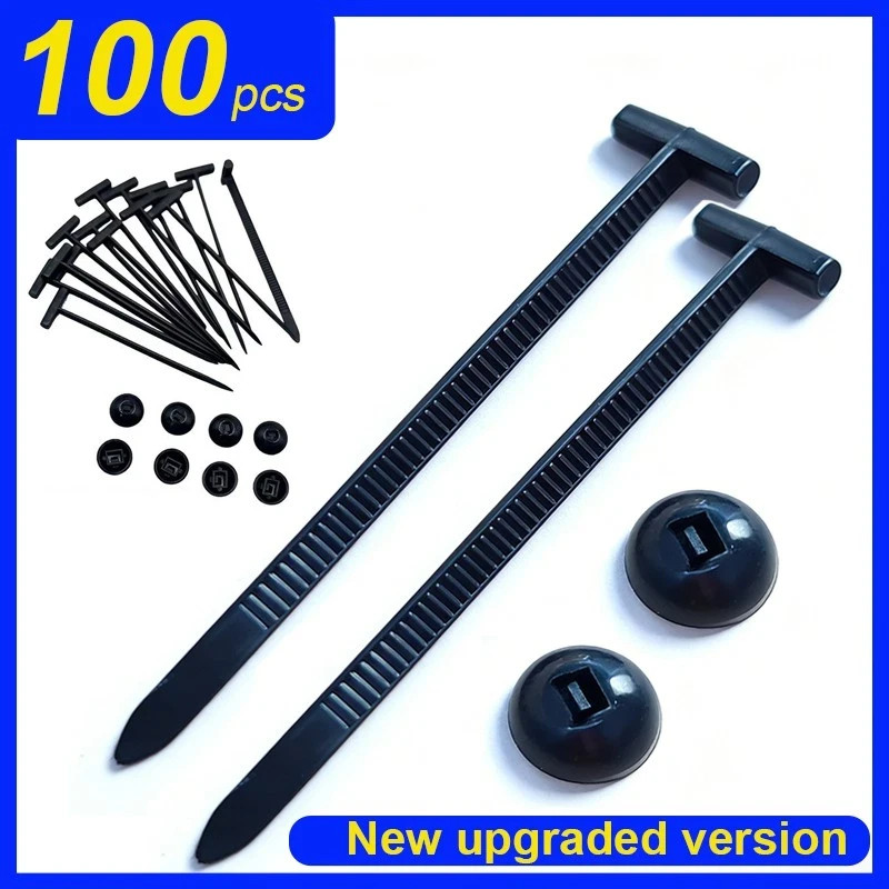 100 PCS Nylon Universal Cable Tie Buckle，Heavy Duty Self-Locking Zip Ties Holder