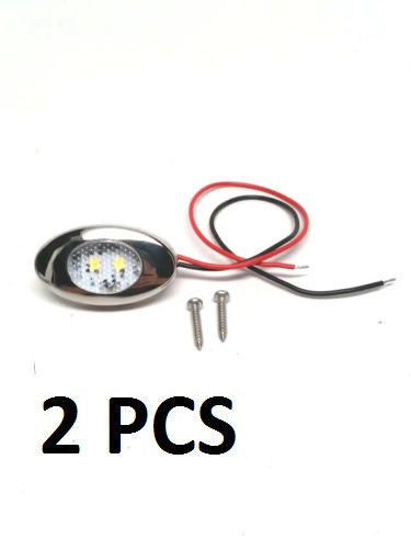 Pactrade Marine 2PCS Boat RV Car Bus Truck  Blue LED Accent Light 12V Trim Ring