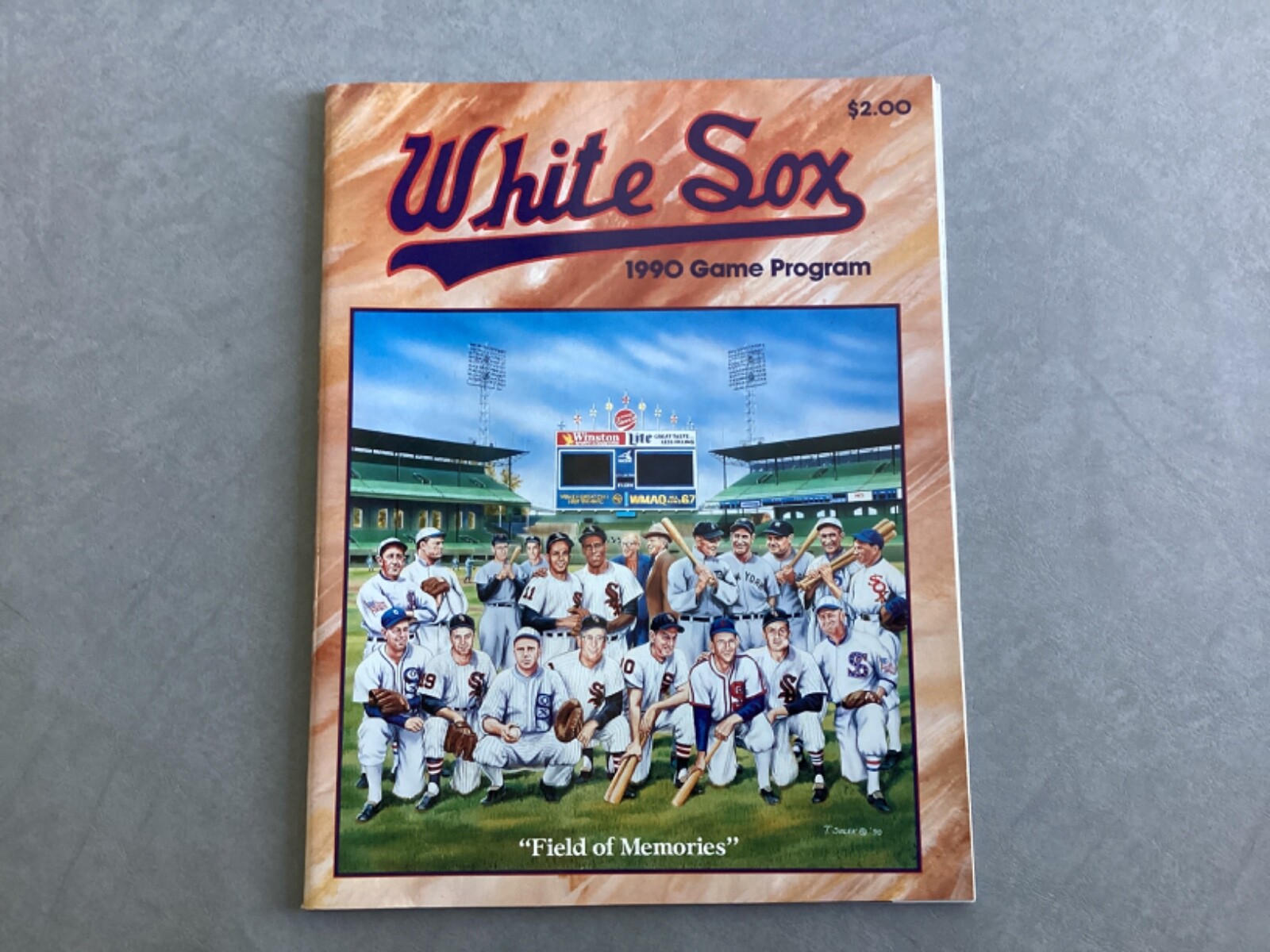 1990 Chicago White Sox Comiskey Park Final Year Game Program-NEW
