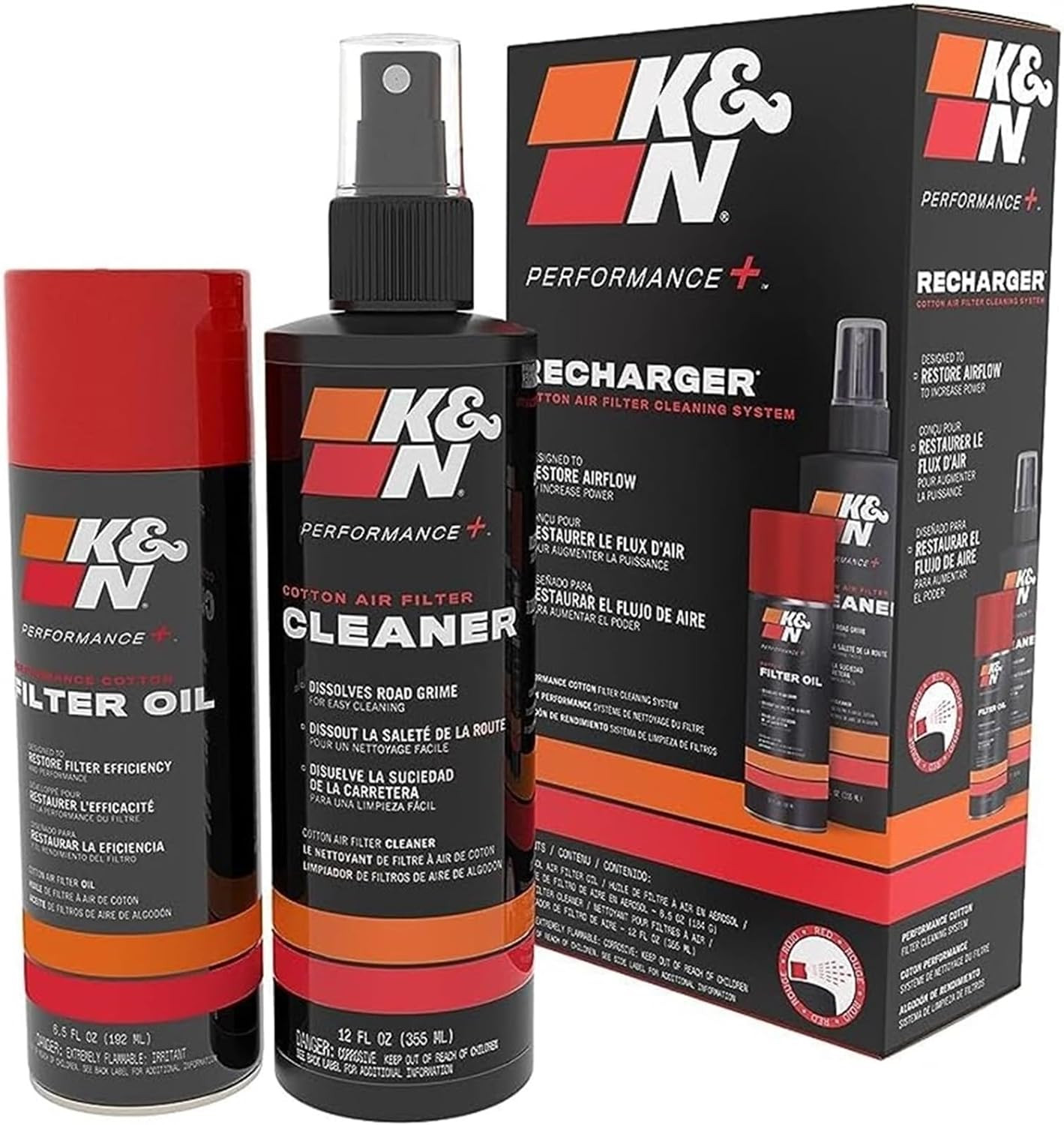 K&N Recharger/Filter Cleaning Kit Aerosol 99-5000 Oil Engine Cleaner Care Spray