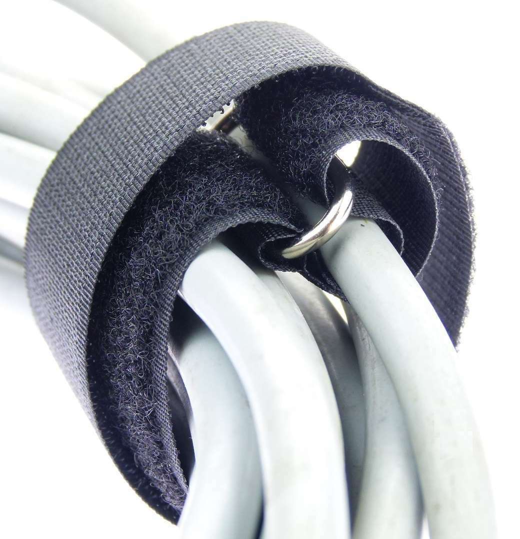 10 x Hook and Loop Cable Ties 400 x 40mm Black Cable Hook and Loop Cable Hook and Loop Fastener