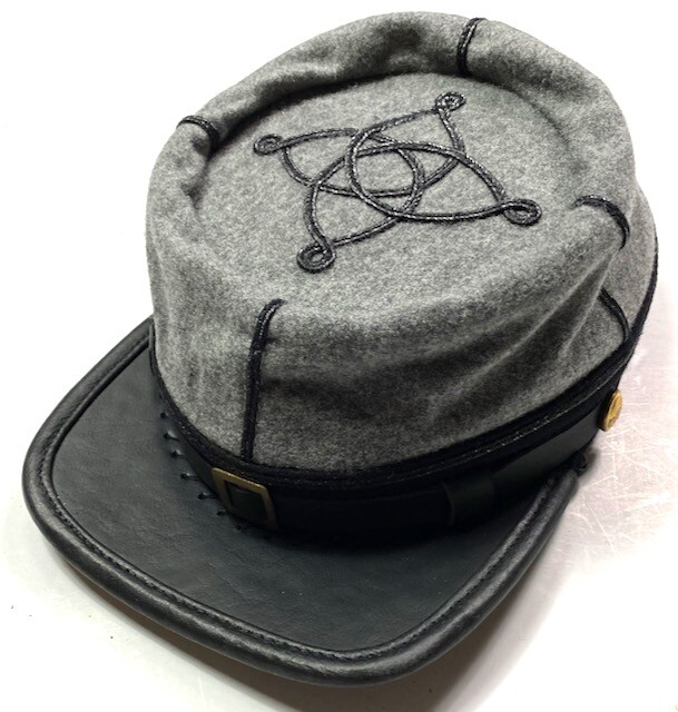 CIVIL WAR CONFEDERATE CSA LIEUTENANT INFANTRY OFFICER KEPI FORAGE CAP-XLARGE