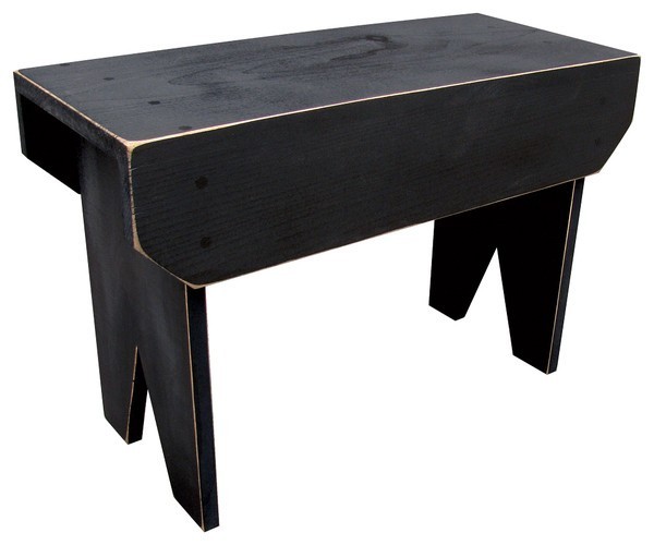 Sawdust City 2 ft. Simple Wood Bench- Antique Black