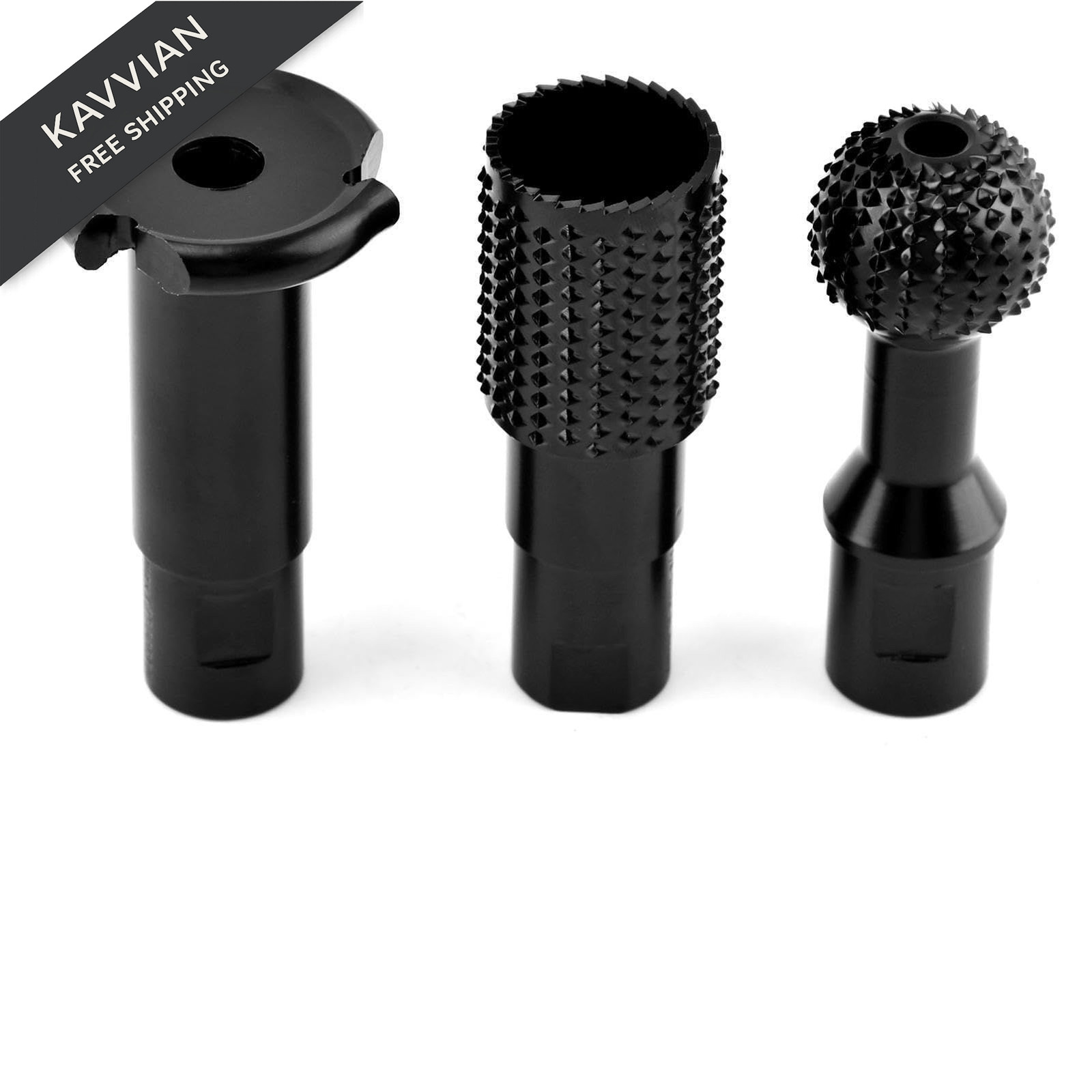 3 PCS Sphere Rotary Burr Set, Upgraded Wood Grinder Ball Gouge with 5/8-11
